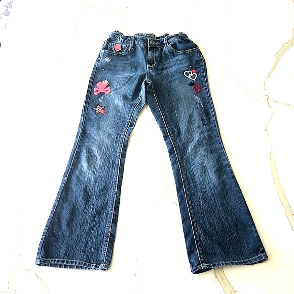 Total Girl bell-bottom jeans size 14, excellent condition!